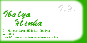 ibolya hlinka business card